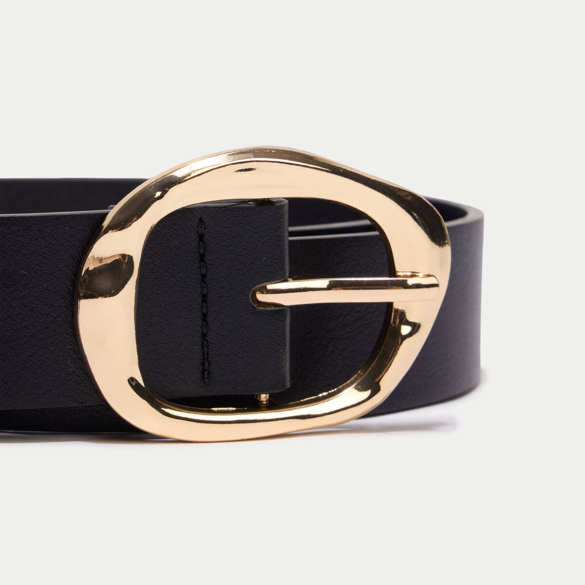 Ceinture fine noir femme