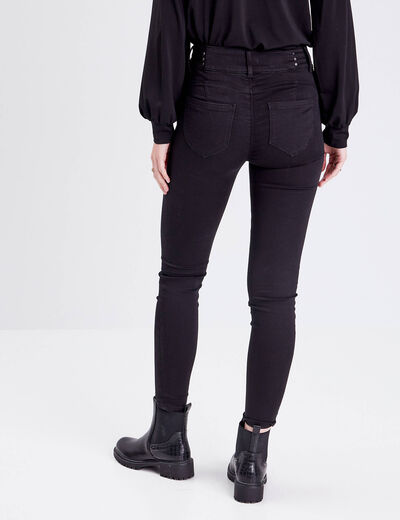 Jean Skinny Noir Rivet Doré Taille 5 Junior - Occasion Très Bon état - Marque Materialgirl