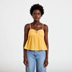 D&eacute;bardeur d&eacute;tail bijou orange clair femme
