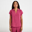 Blouse manches courtes prune femme