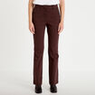 Pantalon bootcut &agrave; pont marron fonc&eacute; femme