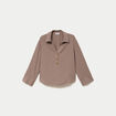 Blouse manches longues marron clair femme