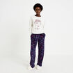 Pyjama manches longues bleu femme