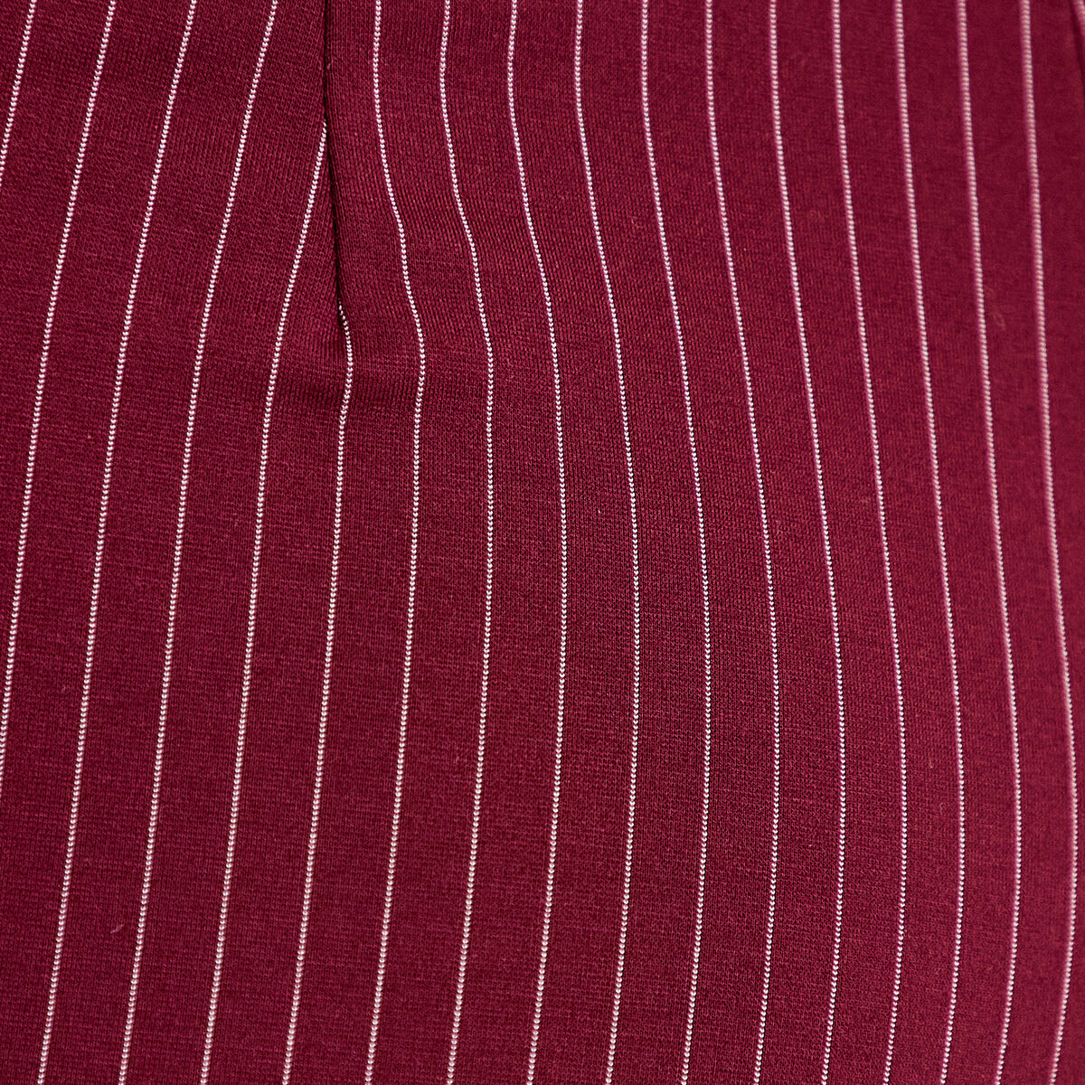 Pantalon large taille haute rouge femme