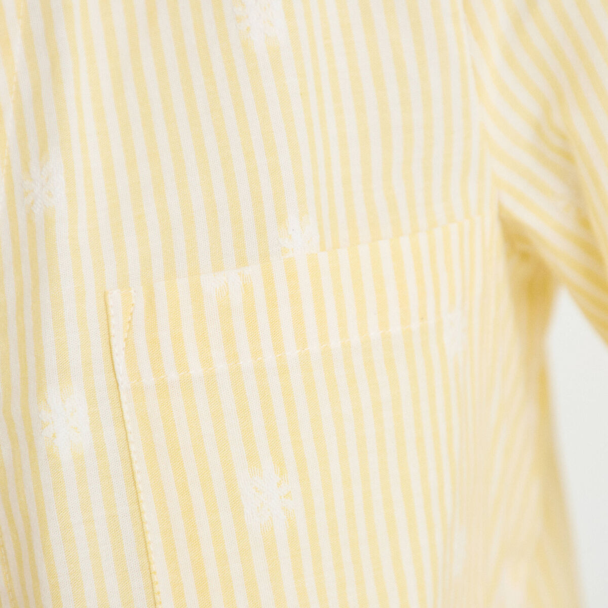 Chemise droite manches longues jaune citron femme
