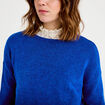 Pull manches longues bleu electrique femme