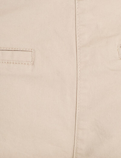 Pantalon chino 7/8&egrave;me beige femme