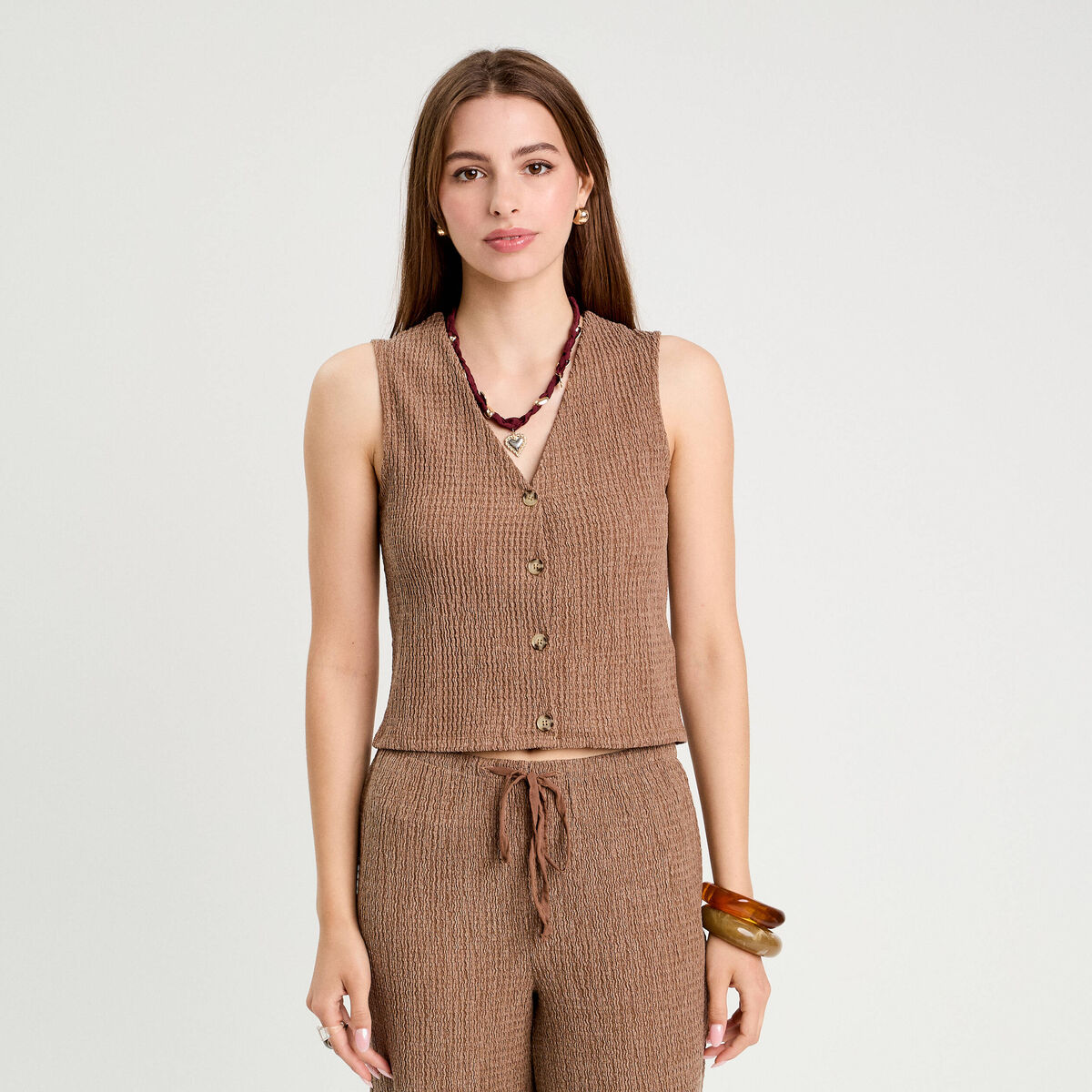 Débardeur Femme GUESS Taille 36 En Coton - Couleur Orange/Ananas