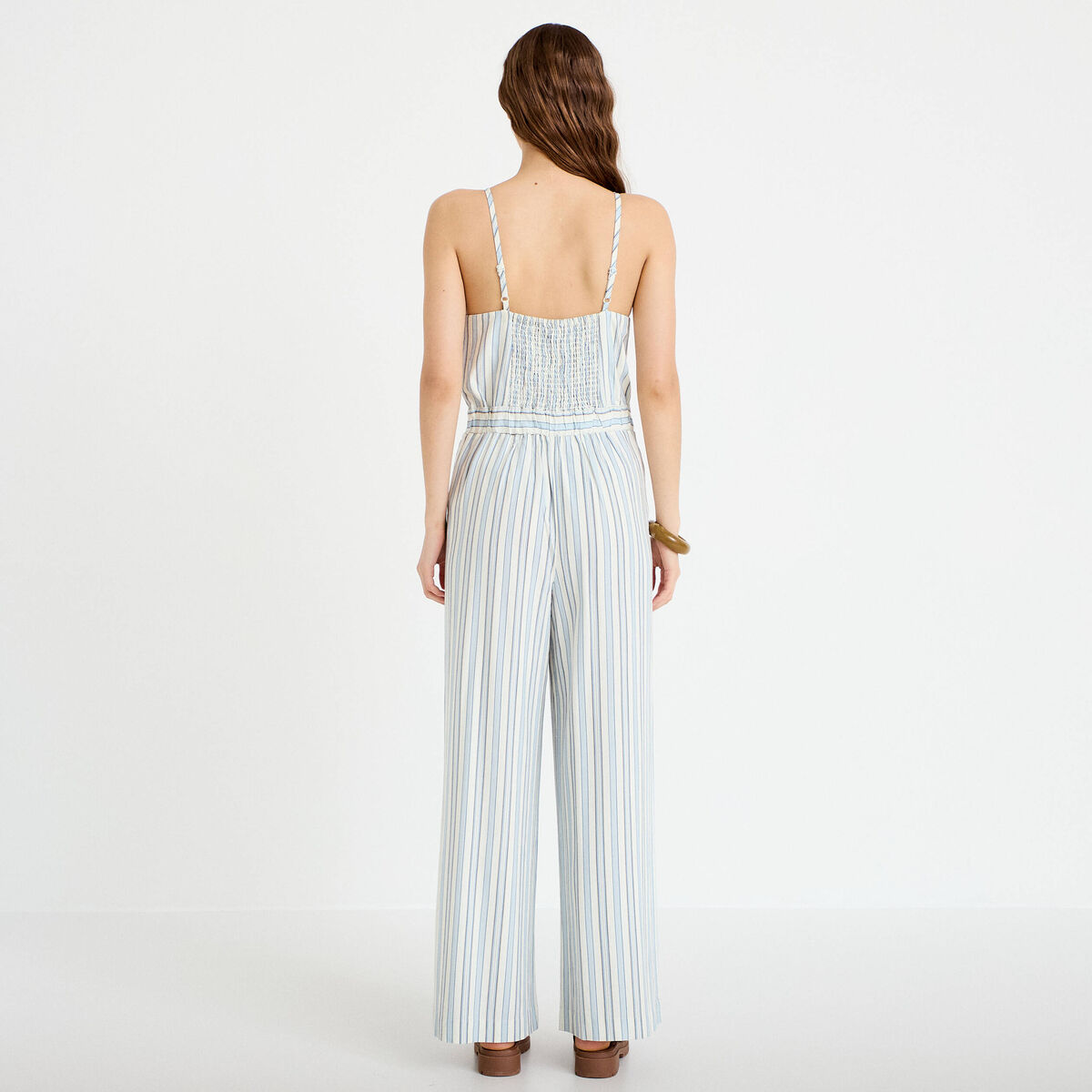 Combinaison large col am&eacute;ricain blanc femme