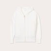 Gilet doubl&eacute; &agrave; capuche ecru femme