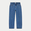 Jean barrel avec broderie bleu femme