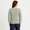 Pull manches longues brillant vert pastel femme