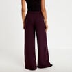 Pantalon bootcut en tweed violet fonc&eacute; femme