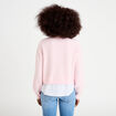Pull chemise 2-en-1 rose clair femme