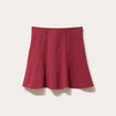 Jupe courte &eacute;vas&eacute;e stretch rouge fonc&eacute; femme