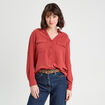 Chemise manches longues vieux rose femme
