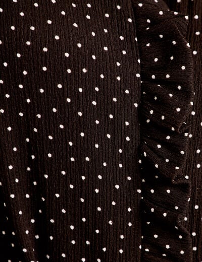 Blouse manches longues marron femme