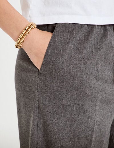 Pantalon bootcut taille standard gris femme
