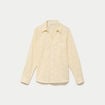 Chemise droite manches longues jaune citron femme