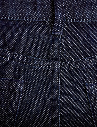 Jean wide leg taille haute denim brut femme