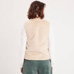 Veste courte ajust&eacute;e sans manches ivoire femme