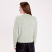 Pull duveteux vert pastel femme