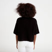 Pull manches courtes noir femme