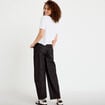 Jean barrel cropped taille standard denim noir femme