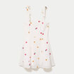 Robe patineuse courte &agrave; fines bretelles blanc femme