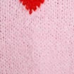 Pull oversize motif coeurs rose clair femme