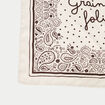 Foulard satin&eacute; soyeux ecru femme