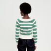 Gilet col bateau vert femme
