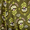 Robe longue manches courtes vert femme
