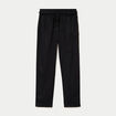 Pantalon droit 7/8&egrave;me taille haute noir femme