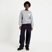 Pull oversize col rond manches longues gris clair femme