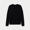 Pull col v manches longues noir femme