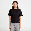 T-shirt col rond manches courtes noir femme