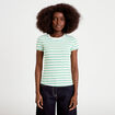 T-shirt c&ocirc;tel&eacute; ajust&eacute; vert femme