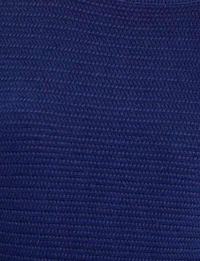 Pull avec boutons bleu marine femme