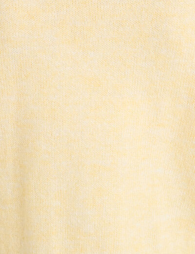 Gilet col v manches longues jaune clair femme