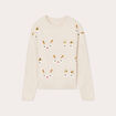 Pull manches longues beige femme