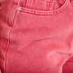 Short en jean 5 poches rose framboise femme