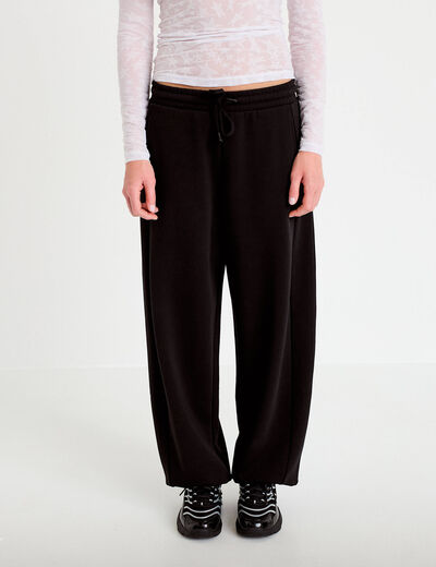Jogging coupe jegging taille standard noir femme