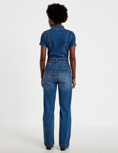 Combinaison pantalon en jean denim double stone femme