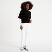 Pull manches courtes noir femme