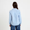 Chemise col classique bleu femme