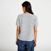 Pull ample manches courtes gris clair femme