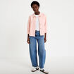Jean barrel cropped taille standard bleu gris femme