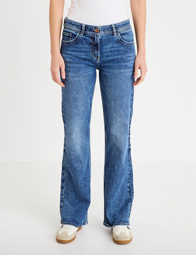 Jean bootcut taille basse denim double stone femme