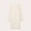 Robe pull d&eacute;tails de boutons ecru femme